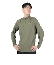 ポールワーズ(POLEWARDS)長袖Tシャツ ロンT DRY COMFORT ハーフジップTシャツ PW2RJB03 OLV オリーブ 吸汗速乾 ストレッチ