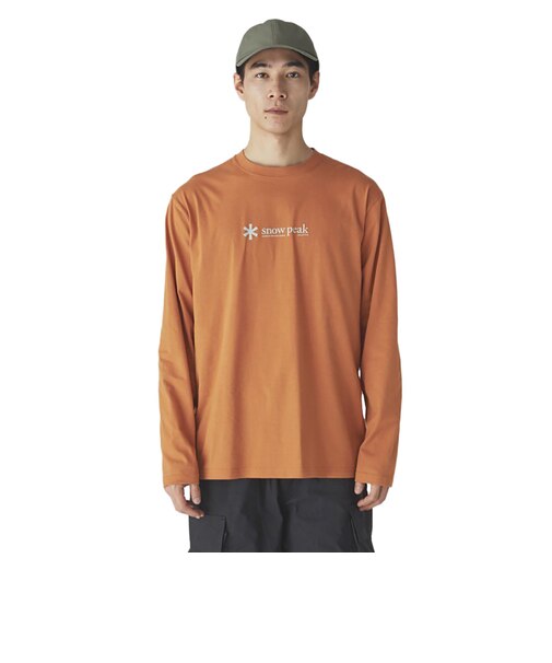 スノーピーク（snow peak）ロンT ソフトコットン ロゴ 長袖Tシャツ SW-24SU201 OR