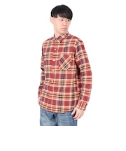 クリフメイヤー(KRIFF MAYER)カジュアルシャツ チェックシャツ ビエラチェック 長袖シャツ 2413500 35 RED レッド
