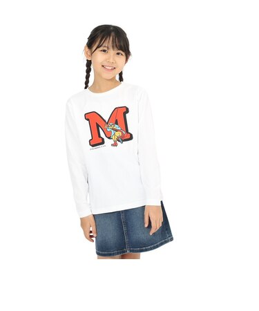 マーモット（Marmot）キッズ 長袖 イニシャルマーヴィンTシャツ TSAKC111-WHITE 速乾