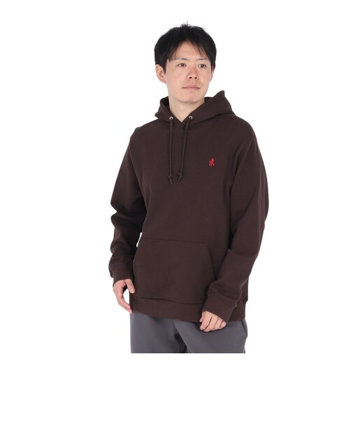 ワンポイント フーディー スウェットシャツ G303-FT-DARK BROWN パーカー