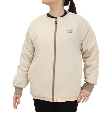 クリフメイヤー(KRIFF MAYER)アウター ブルゾン ノーカラーひっくりジャケット リバーシブル 2414416L 9 NATURAL キナリ