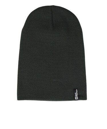 ジャックウルフスキン（JackWolfskin）ニット帽 ニットキャップ リブビーニー 1903892-4161 グリーン 優しい手触り