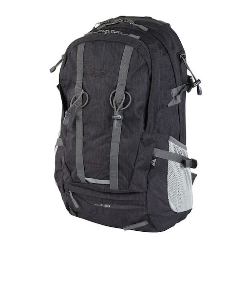 グローヒル（GROWHILL）バックパック リュック 登山 ハイキング デイライト 30L GTB-BP1001 H.BLK ブラック レインカバー内蔵 撥水