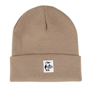 チャムス(CHUMS)ニット帽 キッズニットキャップ CH25-1069-B003 ベージュ オールシーズン ブービーロゴ ちくちくが少ない