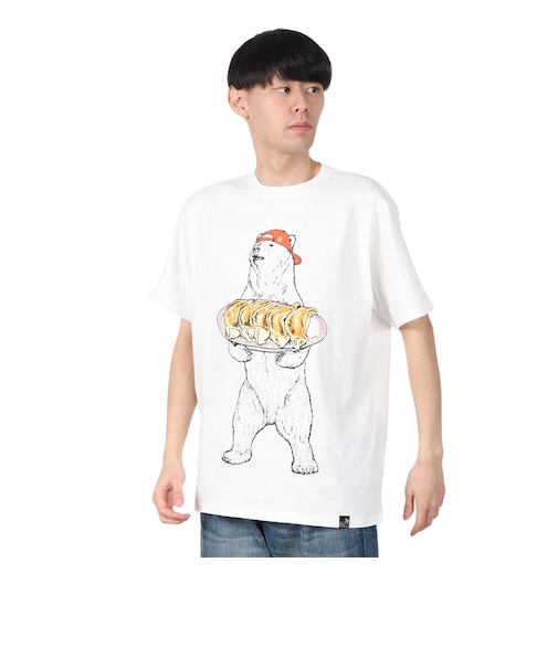 ゴースローキャラバン（GOSLOWCARAVAN）餃子クマ Tシャツ 341913 WHT