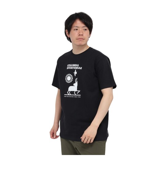 コロンビア（Columbia）半袖Tシャツ EXPLORERS CANYON AE2306 012 ブラック
