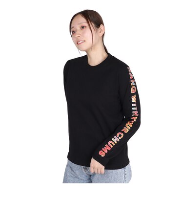 チャムス（CHUMS）長袖Tシャツ ロンT アンチバグ BREAKFAST CH11-2506-K001 ブラック 綿100 虫よけ