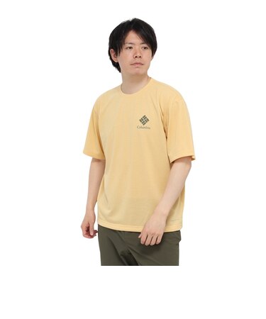 コロンビア（Columbia）半袖Tシャツ CEDER TRAIL グラフィック AE5759 715 イエロー 速乾