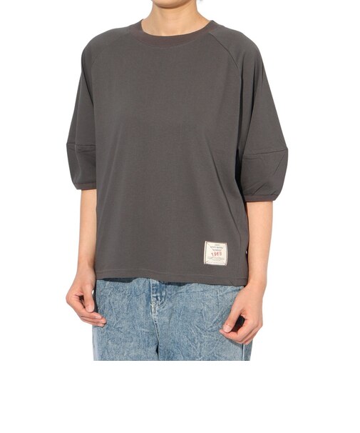 クリフメイヤー（KRIFF MAYER）ウェットプロテクトランタンスリーブTシャツ W2447831 17 CHARCOAL グレー 冷感 速乾