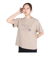 ホールアース(Whole Earth)半袖 ロゴ Tシャツ WE2TDZ54 BEG ベージュ 速乾