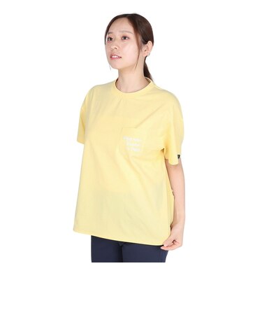 ホールアース（Whole Earth）半袖 ポケット Tシャツ WE2TDZ55 LMN レモン 速乾