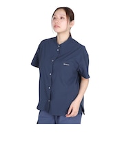 ホールアース(Whole Earth)半袖 ノーカラーシャツ WE2TDZ51 NVY