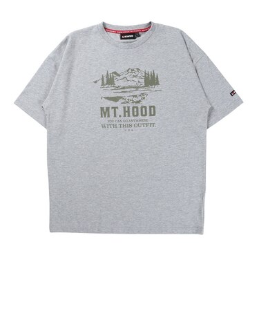 BonFire（ボンファイアー）半袖Tシャツ Oregon Forest 50BNF5SCD2376 GRY ライトグレー