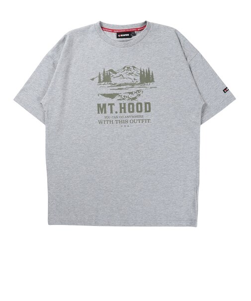 BonFire（ボンファイアー）半袖Tシャツ Oregon Forest 50BNF5SCD2376 GRY ライトグレー