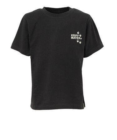 クリフメイヤー（KRIFF MAYER）ジュニア 楽LUCK-Tシャツ ダイナソー J2444309:17:CHARCOAL 速乾