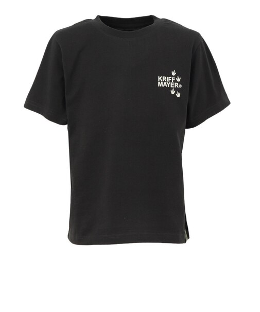 クリフメイヤー（KRIFF MAYER）ジュニア 楽LUCK-Tシャツ ダイナソー J2444309:17:CHARCOAL 速乾