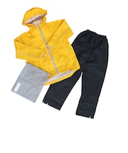 カジメイク(KAJIMEIKU)雨具 防水 子供用 レインスーツ 上下セット 7560 イエロー