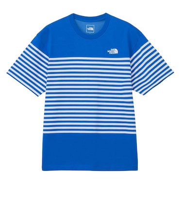 ザ・ノース・フェイス（THE NORTH FACE）半袖 Tシャツ ショートスリーブパネルボーダーティー NT32406 HB ブルー 速乾