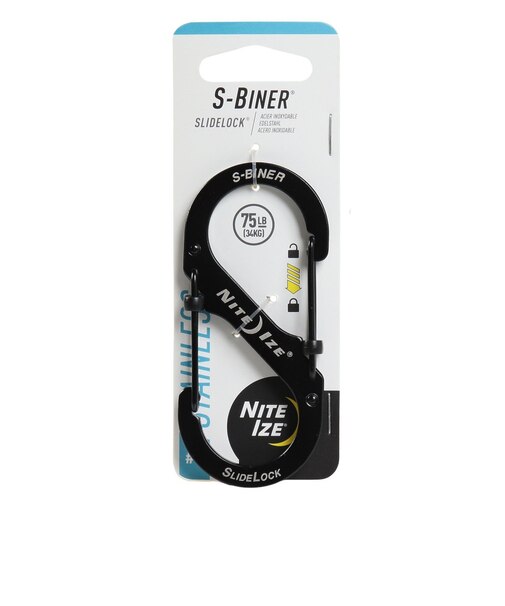 ナイトアイズ（NITE-IZE）カラビナ 金具 エスビナースライドロック 4ブラック NI02671