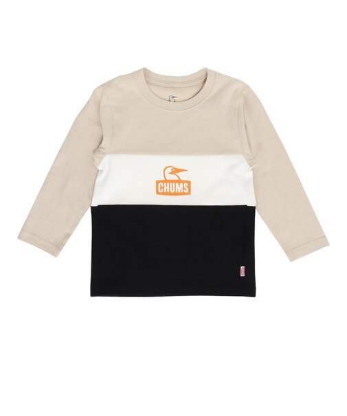 チャムス（CHUMS）キッズ カーンズ パネル ロングスリーブTシャツ CH21-1412-G096