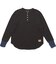 クリフメイヤー（KRIFF MAYER）ハニカムワッフルバイカラーロンT W2517831:17:CHARCOAL