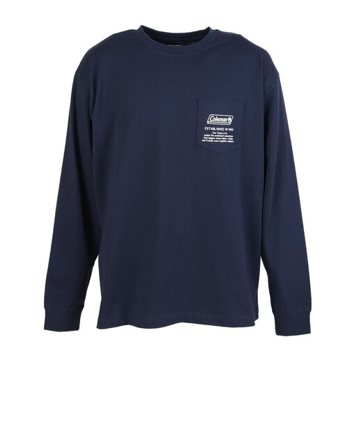 コールマン（Coleman）長袖 天竺バックプリントTシャツ X5551A NVY
