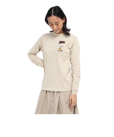 チャムス（CHUMS）ホットチョコレート ポケット ブラッシュド ロングスリーブTシャツ CH11-2659-G057