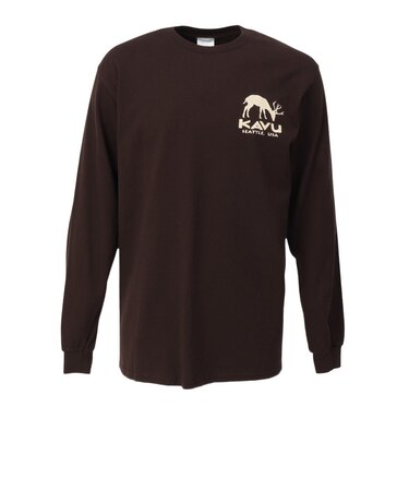 ロングスリーブディア Tシャツ 19822331ダークチョコレート