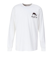 ロングスリーブディア Tシャツ 19822331ホワイト