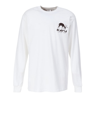 ロングスリーブディア Tシャツ 19822331ホワイト