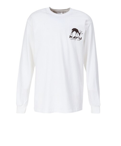 ロングスリーブディア Tシャツ 19822331ホワイト
