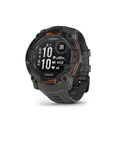 ガーミン（GARMIN）腕時計 Instinct 3 Dual Power 50mm タフネスGPSウォッチ 010-02935-30 防水 黒