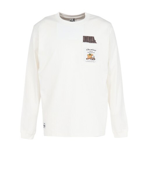 チャムス（CHUMS）ホットチョコレートポケットブラッシュド 長袖Tシャツ CH01-2659-W001