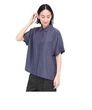 ホールアース（Whole Earth）半袖シャツ フレンチスリーブシャツ WE2VDZ76 NVY