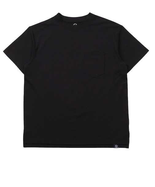 ホールアース（Whole Earth）ポケット付き 半袖Tシャツ WE2VDZ77 BLK