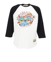 ゴースローキャラバン（GOSLOWCARAVAN）USAコットン gscWORLD 8分袖 ベースボール Tシャツ 361906 BLK
