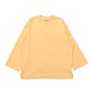 ゴースローキャラバン(GOSLOWCARAVAN)三本引き揃え ヘビー天竺 ケミカル ワイド9分丈 半袖Tシャツ 362608 YEL