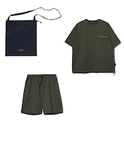 ペンドルトン(PENDLETON)カリキュロライトジャージセット (半袖Tシャツ/ショーツ/バッグ) 19802291カーキ