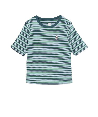 チャムス（CHUMS）半袖 ストレイタム リブ スリムTシャツ CH18-1377-A112