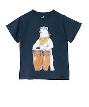ゴースローキャラバン(GOSLOWCARAVAN)ジュニア USA COTTON コンガクマ 半袖Tシャツ 361922 NAV