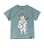 ゴースローキャラバン（GOSLOWCARAVAN）ジュニア USA COTTON バンジョー猫 半袖Tシャツ 361923 GRN