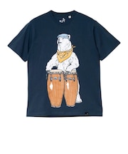 ゴースローキャラバン(GOSLOWCARAVAN)USA COTTON コンガクマ 半袖Tシャツ 361909 NAV