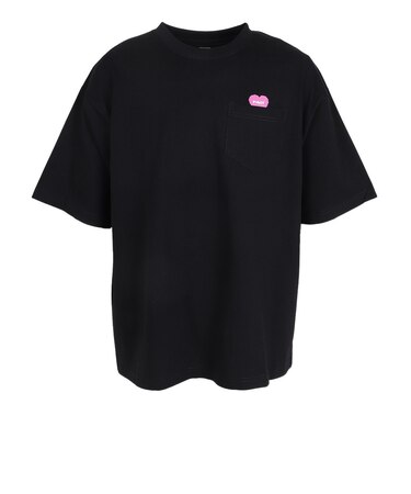 ポーラー（POLER）FURRY ハート リラックスフィット ポケット Tシャツ 半袖 261MCV0065-BLK