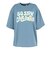 ゴースローキャラバン（GOSLOWCARAVAN）シリコンバイオ ヒッピーロゴ ゆったり 半袖Tシャツ 366107 BLU