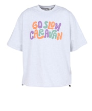 ゴースローキャラバン(GOSLOWCARAVAN)シリコンバイオ ヒッピーロゴ ゆったり 半袖Tシャツ 366107 GRY