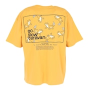 ゴースローキャラバン(GOSLOWCARAVAN)スクエアLOGO バックプリント ゆったり 半袖Tシャツ 361915B YEL