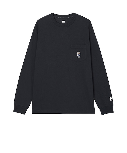 ヘリーハンセン（HELLY HANSEN）長袖Tシャツ ロンT ロングスリーブヘリーベアーポケットティー HME32662 K