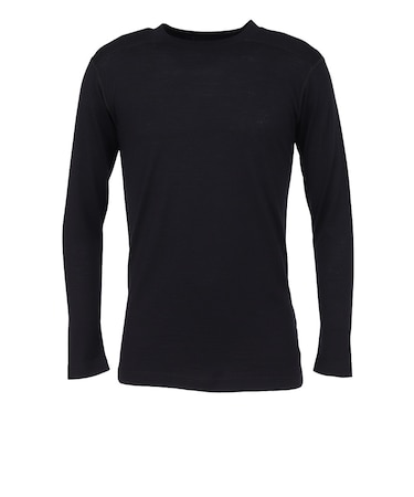 長袖アンダー シャツ ExFineMerinoWool RE26FDSH5610015 BLK