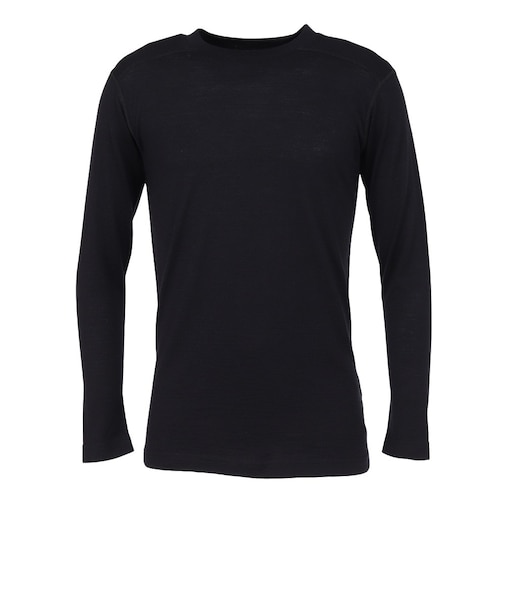 長袖アンダー シャツ ExFineMerinoWool RE26FDSH5610015 BLK